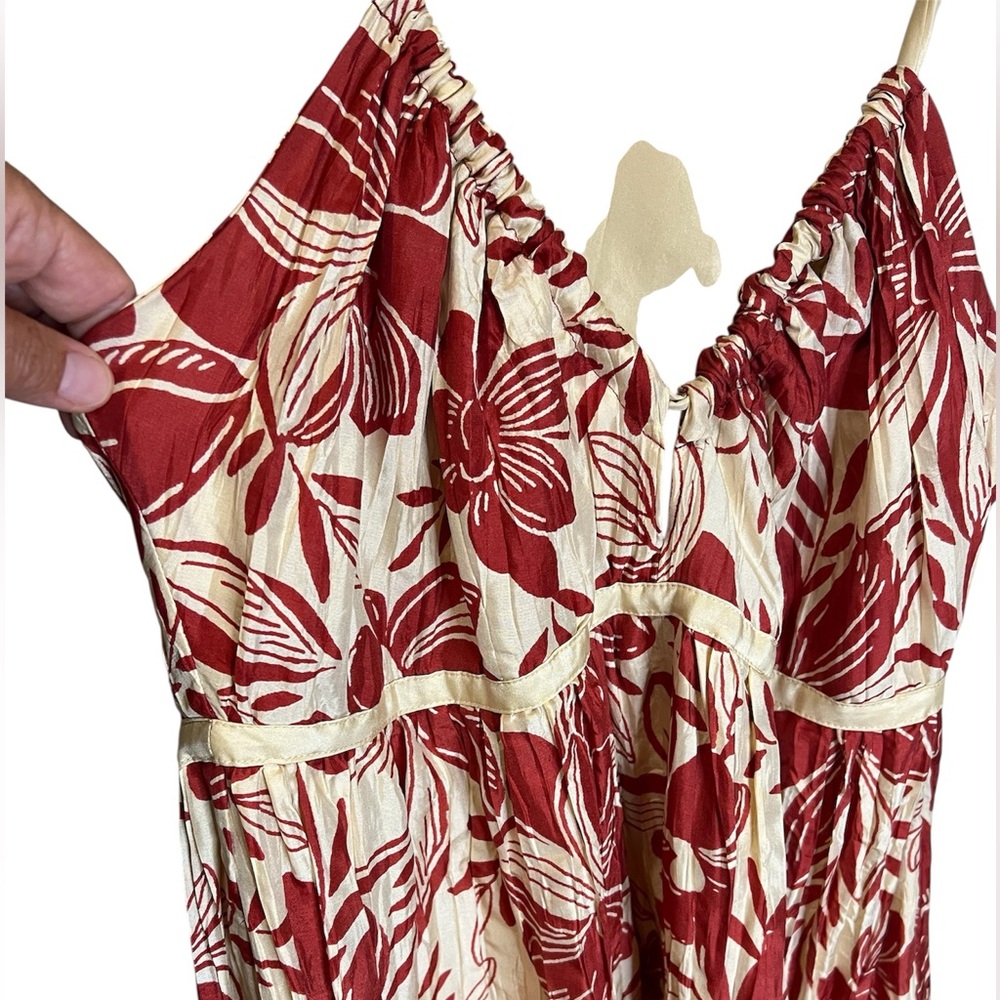 Elegant Banana Republic Floral Silk Halter Dress - Picture 4 of 10